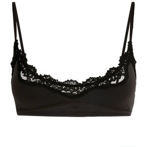Skims fits everybody scoop neck lace black bralette